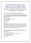 2026 EMT Medical Exam Prep&colon; Practice &NewLine;Questions with Answer Rationales Stroke &CenterDot; &NewLine;Seizures &CenterDot; Diabetic Emergencies &CenterDot; Allergic &NewLine;Reactions &CenterDot; Respiratory Assessment &CenterDot; Treatment &CenterDot; &NewLine;Clinical Scenarios &CenterDot; Study Guide