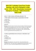 2026 EMT Cardiology Exam Prep&colon; Practice &NewLine;Questions with Answer Rationales Cardiac &NewLine;Arrest &CenterDot; CPR &CenterDot; AED &CenterDot; Resuscitation Assessment &CenterDot; &NewLine;Emergency Treatment &CenterDot; Clinical Scenarios &CenterDot; &NewLine;Study Guide