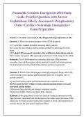 Paramedic Geriatric Emergencies 2026 Study &NewLine;Guide&colon; Practice Questions with Answer &NewLine;Explanations Elderly Assessment &bull; Polypharmacy &NewLine;&bull; Falls &bull; Cardiac &bull; Neurologic Emergencies &bull; &NewLine;Exam Preparation