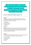 2026 Paramedic Pediatric Exam Prep&colon; &NewLine;Practice Questions with Answer Rationales &NewLine;&mdash; Pediatric Assessment&comma; Airway&comma; &NewLine;Respiratory Emergencies&comma; Trauma&comma; Shock & &NewLine;Resuscitation Study Guide 