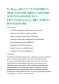 NURS 5220 SOAP NOTE ASSIGNMENT 1 &NewLine;QUESTIONS AND CORRECT ANSWERS &NewLine;&lpar;VERIFIED ANSWERS&rpar; PLUS &NewLine;RATIONALES 2026&sol;2027 Q&A &vert; INSTANT &NewLine;DOWNLOAD PDF&period;