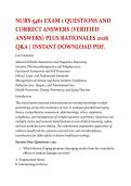 NURS 5461 EXAM 1 QUESTIONS AND &NewLine;CORRECT ANSWERS &lpar;VERIFIED &NewLine;ANSWERS&rpar; PLUS RATIONALES 2026 &NewLine;Q&A &vert; INSTANT DOWNLOAD PDF&period; 