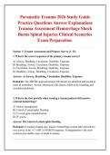 Paramedic Trauma 2026 Study Guide &NewLine;Practice Questions Answer Explanations &NewLine;Trauma Assessment Hemorrhage Shock &NewLine;Burns Spinal Injuries Clinical Scenarios &NewLine;Exam Preparation&period;