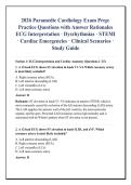 2026 Paramedic Cardiology Exam Prep&colon; &NewLine;Practice Questions with Answer Rationales &NewLine;ECG Interpretation &CenterDot; Dysrhythmias &CenterDot; STEMI &NewLine;&CenterDot; Cardiac Emergencies &CenterDot; Clinical Scenarios &CenterDot; &NewLine;Study Guide
