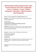 2026 Paramedic Clinical Judgment Study Guide&colon; &NewLine;Practice Questions with Answer Explanations &NewLine;Airway &bull; Cardiology &bull; Trauma &bull; Medical &NewLine;Emergencies &bull; Operations &bull; Clinical Scenarios &bull; &NewLine;Exam Preparation 