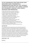 ATI RN FUNDAMENTALS PROCTORED RETAKE EXAM&NewLine;&lpar;REGISTERED NURSE FUNDAMENTALS&rpar; &vert;&NewLine;COMPREHENSIVE EXAM PRACTICE &vert; FULL TESTBANK &vert;&NewLine;150 PRACTICE QUESTIONS & 100&percnt; CORRECT ANSWERS&NewLine;WITH RATIONALES &vert; 2026&sol;2027 LATEST UPDATE &vert;&NewLine;ADVANCED EXAM PREPARATION