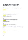Pharmacology Final Exam Questions and answers&period;&NewLine;&NewLine;Qs&NewLine;Phenothiazines&comma; like chlorpromazine&comma; are used to treat&lowbar;&lowbar;&lowbar;&lowbar;&lowbar;&lowbar;&lowbar;&lowbar;&lowbar;&lowbar;&lowbar;&period; - n&NewLine; ANS  &NewLine;Psychosis&NewLine;&NewLine;Qs&NewLine; A1 Blockers have &lowbar;&lowbar;&lowbar;&lowbar;&lowbar;&lowbar;&lowbar;&lowbar;&lowbar;&lowbar; as an adverse effect&period; - n&NewLine; ANS  &NewLine;Hypotension &lpar;They work too well&rpar;&NewLine;&NewLine;Qs&NewLine;