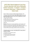 EMT 2026 Clinical Judgment Exam Prep&colon; &NewLine;Practice Questions with Answer Rationales &NewLine;Patient Assessment &CenterDot; Treatment &CenterDot; Transport &CenterDot; &NewLine;Emergency Operations &CenterDot; Clinical Scenarios &CenterDot; &NewLine;Study Guide