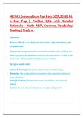 HESI A2 Entrance Exam 2027&sol;2028 &vert; 200&plus; Practice Questions with Answers & Detailed Rationales &vert; Math&comma; Reading&comma; Vocabulary&comma; Grammar & A&P &vert; Latest Pre