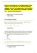 WGU D335 INTRODUCTION TO PROGRAMMING IN PYTHON &NewLine;COMPLETE EXAM QUESTIONS AND VERIFIED ANSWERS &vert; &NewLine;2026&ndash;2027 LATEST UPDATE &vert; GUARANTEED PASS &vert; DETAILED &NewLine;RATIONALES &vert; FULL STUDY GUIDE &vert; EXAM PREP &vert; PRACTICE &NewLine;TEST &vert; CERTIFICATION PREPARATION 