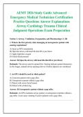 AEMT 2026 Study Guide Advanced &NewLine;Emergency Medical Technician Certification &NewLine;Practice Questions Answer Explanations &NewLine;Airway Cardiology Trauma Clinical &NewLine;Judgment Operations Exam Preparation