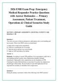 2026 EMR Exam Prep&colon; Emergency &NewLine;Medical Responder Practice Questions &NewLine;with Answer Rationales &mdash; Primary &NewLine;Assessment&comma; Patient Treatment&comma; &NewLine;Operations & Clinical Scenarios Study &NewLine;Guide 