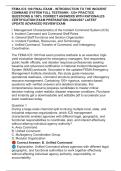 FEMA ICS 100 FINAL EXAM - INTRODUCTION TO THE INCIDENT &NewLine;COMMAND SYSTEM FULL TESTBANK&colon; 120&plus; PRACTICE &NewLine;QUESTIONS & 100&percnt; CORRECT ANSWERS WITH RATIONALES &NewLine;CERTIFICATION EXAM PREPARATION 2026&sol;2027 LATEST &NewLine;UPDATE ADVANCED REVIEW EXAM