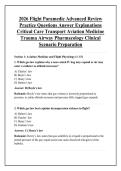 2026 Flight Paramedic Advanced Review &NewLine;Practice Questions Answer Explanations &NewLine;Critical Care Transport Aviation Medicine &NewLine;Trauma Airway Pharmacology Clinical &NewLine;Scenario Preparation 