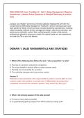 WGU D099 OA Exam Test Bank 2 - Set 3 &vert; Sales Management Objective Assessment &vert; Newest Actual Questions & Detailed Rationales &lbrack;2026&sol;2027&rsqb;