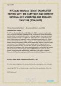 NYC Auto Mechanic &lpar;Diesel&rpar; EXAM LATEST EDITION WITH 300 QUESTIONS AND CORRECT RATIONALIZED SOLUTIONS JUST RELEASED THIS YEAR &lpar;2026-2027&rpar;&period;pdf is a comprehensive study resource featuring 300 practice questions with correct answers and rationalized solutions