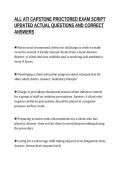 ALL ATI CAPSTONE PROCTORED EXAM SCRIPT&NewLine;UPDATED ACTUAL QUESTIONS AND CORRECT&NewLine;ANSWERS