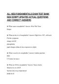 ALL HESI FUNDAMENTALS EXAM TEST BANK&NewLine;NGN SCRIPT UPDATED ACTUAL QUESTIONS&NewLine;AND CORRECT ANSWERS