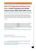 WGU C715 Organizational Behavior Final Exam &vert; Grade A Questions and Verified Answers &lpar;Latest 2026&sol; 2027&rpar; 100&percnt; Correct