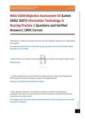 WGU D220 Objective Assessment V2 &lpar;Latest 2026&sol; 2027&rpar; Information Technology in Nursing Practice &vert; Questions and Verified Answers&vert; 100&percnt; Correct