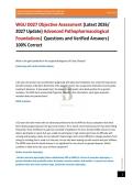WGU D027 Objective Assessment &lpar;Latest 2026&sol; 2027 Update&rpar; Advanced Pathopharmacological Foundations&vert; Questions and Verified Answers&vert; 100&percnt; Correct