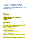 TLETA WEEK 1 EXAM &vert;LATEST UPDATED 2026&sol;2027 &vert;A COMPLETE SOLUTION WITH VERIFIED QUESTIONS AND ANSWERS &vert;GET IT 100&percnt; CORRECT &vert;GRADED A&plus; 