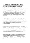 ALEKS STUDY GUIDE UPDATED ACTUAL&NewLine;QUESTIONS AND CORRECT ANSWERS