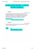 NURS 6630N WEEK 11 FINAL&NewLine;EXAM Graded A  