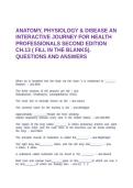 ANATOMY&comma; PHYSIOLOGY & DISEASE AN INTERACTIVE JOURNEY FOR HEALTH PROFESSIONALS SECOND EDITION CH&period;13 &lpar; FILL IN THE BLANKS&rpar;&period; QUESTIONS AND ANSWERS&NewLine;