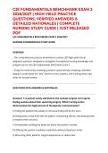 CJE FUNDAMENTALS BENCHMARK EXAM 2 2026&sol;2027 &vert; HIGH-YIELD PRACTICE QUESTIONS&comma; VERIFIED ANSWERS & DETAILED RATIONALES &vert; COMPLETE NURSING STUDY GUIDE &vert; JUST RELEASED PDF