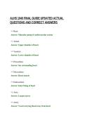 ALHS 1040 FINAL GUIDE UPDATED ACTUAL&NewLine;QUESTIONS AND CORRECT ANSWERS