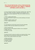 TNCC EXAM TEST BANK ACTUAL TEST BANK 250&plus; &NewLine;COMPLETE QUESTIONS AND CORRECT VERIFIED &NewLine;ANSWERS LATEST &vert; RATED A&plus; 