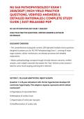 NU 545 PATHOPHYSIOLOGY EXAM 1 2026&sol;2027 &vert; HIGH-YIELD PRACTICE QUESTIONS&comma; VERIFIED ANSWERS & DETAILED RATIONALES &vert; COMPLETE STUDY GUIDE &vert; JUST RELEASED PDF