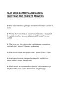 ALAT MOCK EXAM UPDATED ACTUAL&NewLine;QUESTIONS AND CORRECT ANSWERS