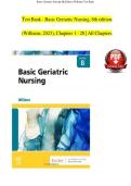 TEST BANK - Basic Geriatric Nursing&comma; 8th Edition by Williams &lpar;2025&sol;2026 &rpar; &vert; Complete Chapters 1&ndash;20 &vert; Verified Questions & Answers