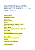 PSU ASTRO 7N EXAM 2 &vert;LATEST UPDATED 2026&sol;2027 &vert;A COMPLETE SOLUTION WITH VERIFIED QUESTIONS AND ANSWERS &vert;GET IT 100&percnt; CORRECT &vert;GRADED A&plus; 