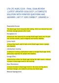 UTA CP2 NURS 5338 - FINAL EXAM REVIEW &vert;LATEST UPDATED 2026&sol;2027 &vert;A COMPLETE SOLUTION WITH VERIFIED QUESTIONS AND ANSWERS &vert;GET IT 100&percnt; CORRECT &vert;GRADED A&plus; 