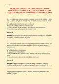 PROMETRIC CNA PRACTICE EXAM EXAM &sol; LATEST &NewLine;PROMETRIC CNA PRACTICE EXAM TEST BANK ALL 150 &NewLine;COMPLETE QUESTIONS AND CORRECT ANSWERS NEWEST