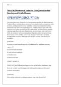 Ohio &lpar;OH&rpar; Maintenance Technician Exam &vert; Latest Verified &NewLine;Questions and Detailed Answers 