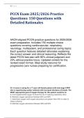 PCCN Exam 2025&sol;2026 Practice &NewLine;Questions&colon; 150 Questions with &NewLine;Detailed Rationales