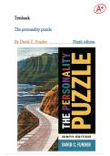 The Personality Puzzle &lpar;Ninth Edition&comma; by David C&period; Funder&rpar; Chapter 1-18 - Complete Test Bank