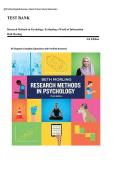 Test Bank for Research Methods in Psychology&colon; Evaluating a World of Information 3rd Edition by Beth Morling &ndash; Complete All Chapters&comma; Verified Questions & Answers for Exam Success