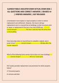 ILLINIOS PUBLIC ADJUSTER EXAM ACTUAL EXAM 2026 &vert; ALL QUESTIONS AND CORRECT ANSWERS &vert; GRADED A&plus; &vert; VERIFIED ANSWERS &vert; JUST RELEASED