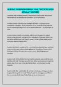 NURSING 200 HONDROS EXAM FINAL QUESTIONS WITH ACCURATE ANSWERS