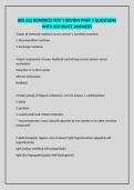 BIO 253 HONDROS TEST 1 REVIEW PART 1 QUESTIONS WITH ACCURATE ANSWERS