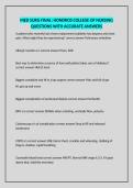 MED SURG FINAL&colon; HONDROS COLLEGE OF NURSING QUESTIONS WITH ACCURATE ANSWERS