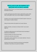 MENTAL HEALTH NUR 180 HONDROS TEST 1 QUESTIONS WITH ACCURATE ANSWERS