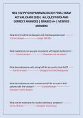 NSG 552 PSYCHOPHARMACOLOGY FINAL EXAM ACTUAL EXAM 2026 &vert; ALL QUESTIONS AND CORRECT ANSWERS &vert; GRADED A&plus; &vert; VERIFIED ANSWERS