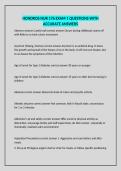 HONDROS NUR 176 EXAM 1 QUESTIONS WITH ACCURATE ANSWERS