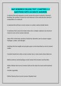A&P HONDROS COLLEGE TEST 1 CHAPTERS 1-2 QUESTIONS WITH ACCURATE ANSWERS